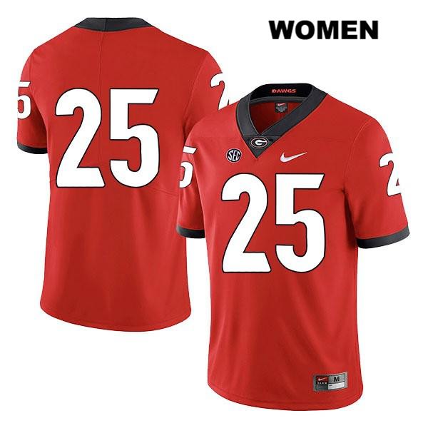 Georgia Bulldogs Women's Quay Walker #25 NCAA No Name Legend Authentic Red Nike Stitched College Football Jersey BNQ7756PO